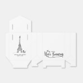 "Merci Beaucoup" Paris Doodle Sketch Baby Dusche Geschenkschachtel (Ungefaltet)