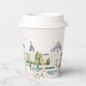 Merci Beaucoup | Pariser Aquarellgarten Pappbecher (Rückseite)