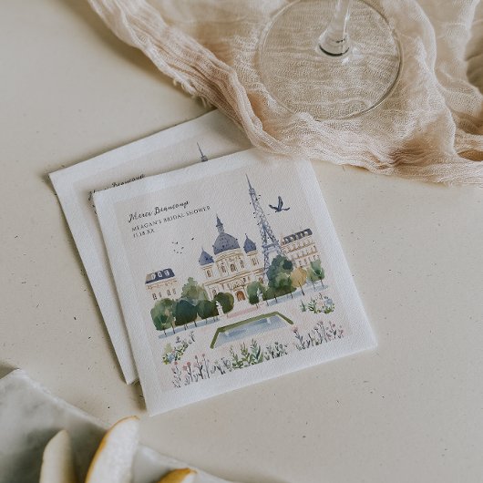 Merci Beaucoup | Pariser Aquarellgarten Serviette