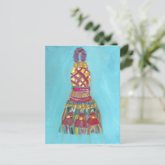 Merci beaucoup postkarte (Stehend Vorderseite)