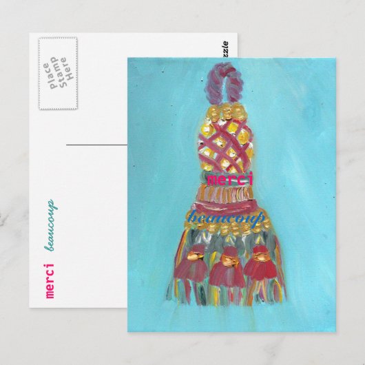 Merci beaucoup postkarte (Vorne/Hinten)