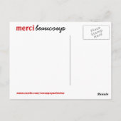 Merci beaucoup postkarte (Rückseite)