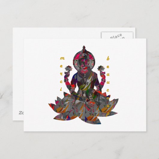 Merci Beaucoup Postkarte (Vorne/Hinten)