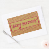 Merci Beaucoup Störende Vogelkunst Rechteckiger Aufkleber (Umschlag)