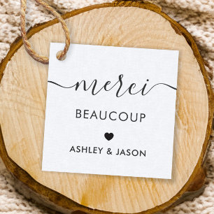 Merci Beaucoup Tag, Wedding Danke Tags, Kraft Geschenkanhänger