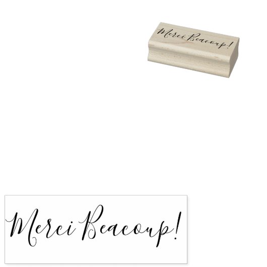 Merci Beaucoup | Vielen Dank (auf Französisch) Gummistempel (Stempel)