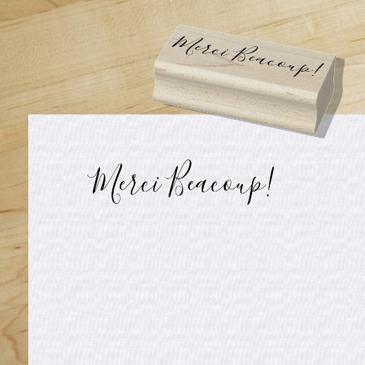 Merci Beaucoup | Vielen Dank (auf Französisch) Gummistempel