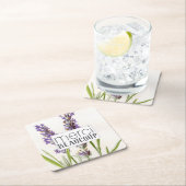 Merci Beaucoup Vielen Dank, Lavender Paper Unterse Rechteckiger Pappuntersetzer (Vor Ort)