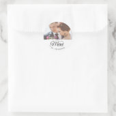 Merci Beaucoup Wedding Day Foto Runder Aufkleber (Tasche)