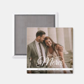 Merci Beaucoup Wedding Foto Fevor Magnet (Vorderseite/Rückseite)