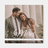 Merci Beaucoup Wedding Foto Fevor Magnet (Vorne)