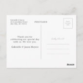 Merci Beaucoup Wedding Vielen Dank Postcard Postkarte (Rückseite)