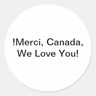 Merci, Canada We Liebe You Hankamer Artjunkhaus Jo Runder Aufkleber