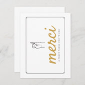 Merci Card - Französisch Danke Karte (Vorne/Hinten)