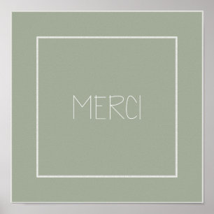 MERCI - Danke, Französisch Poster