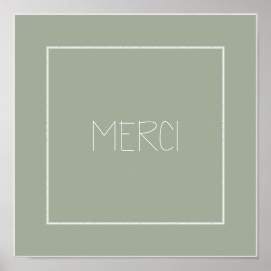 MERCI - Danke, Französisch Poster (Vorne)