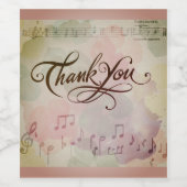 Merci Danke Party Special Geschenk Rose Red White Weinetikett (Einzelnes Label)