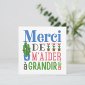 Merci de m'aider à grandir karte (Stehend Vorderseite)