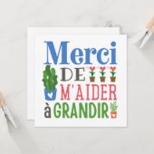 Merci de m'aider à grandir karte (Vorderseite/Rückseite Beispiel)