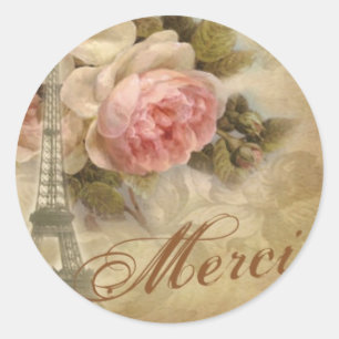 Merci Eiffel Tower, vielen Dank, Sticker