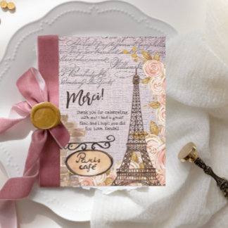 Merci Floral Paris Café Vielen Dank Dankeskarte