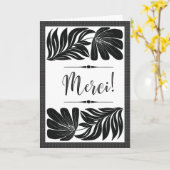 Merci Florale Élégante Mille Mercis Tropical Noir Karte (Gelbe Blume)