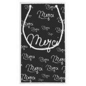 "Merci" Franzosen zitieren schwarzes u. weißes Kleine Geschenktüte (Rückseite)