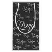 "Merci" Franzosen zitieren schwarzes u. weißes Kleine Geschenktüte (Vorderseite)