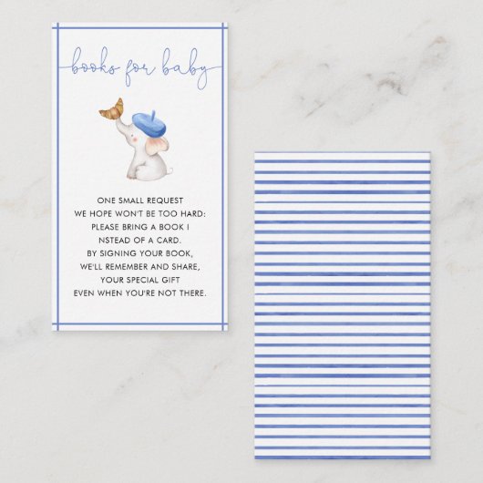 Merci French Bebe Blue Books for Baby Begleitkarte (Vorne/Hinten)