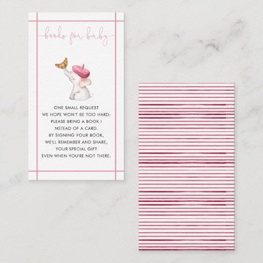 Merci French Bebe Pink Girl Books for Baby Begleitkarte (Vorne/Hinten)