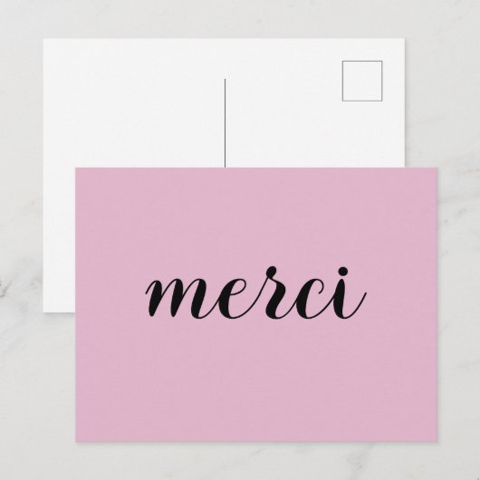 Merci French Danke Postkarte (Vorne/Hinten)