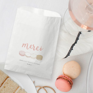 Merci French Macarons Brautparty Geschenktütchen