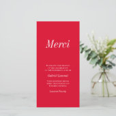 Merci French Modern Typografy Memorial Danke (Stehend Vorderseite)