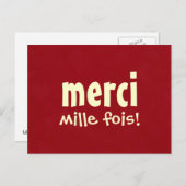 MERCI MILLE FOIS Postkarte (Vorne/Hinten)