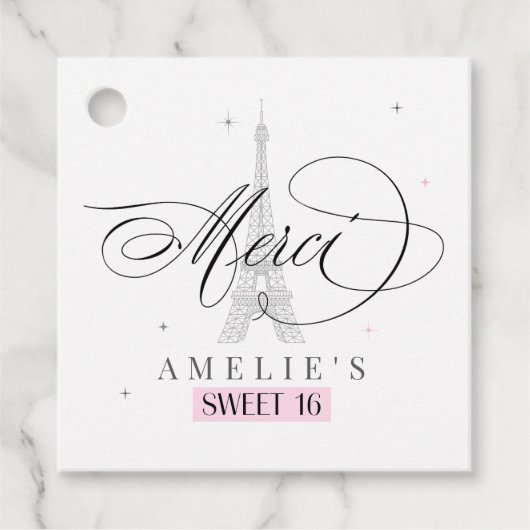 Merci Paris Sweet 16 ID1162 Geschenkanhänger (Vorderseite)
