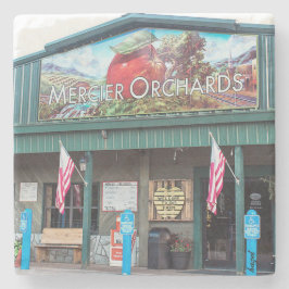 Mercier Obstgarten, blaues Ridge, Georgia, Äpfel, Steinuntersetzer