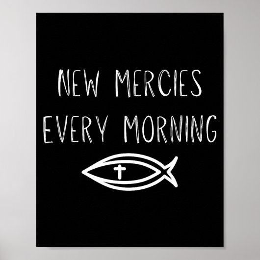 Mercies Jesus Christian Prayers Mens Womens Poster (Vorne)