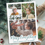 Merck Alles Personalisiert Moderne 3 Fotos Feiertagskarte<br><div class="desc">Mit unseren Urlaubskarten, die sich perfekt für fröhliche und fröhliche Ferien in dieser Saison eignen! Unser einfaches und modernes Design zeichnet sich durch den Begriff "Merry Everything Happy Always" in einem kühlen und festlichen Schriftart aus. Die Karte ist so konzipiert, dass sie ein Familienbild präsentiert, was es zu einer großartigen...</div>