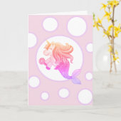 Mercorn mit Donut Birthday Card Karte (Gelbe Blume)