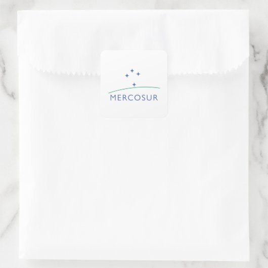 Mercosur Quadratischer Aufkleber (Tasche)