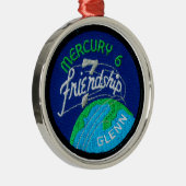 Mercury 6: Freundschaft 7 - John Glenn Silbernes Ornament (Rechts)