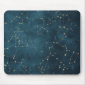 Mercury Blue Konstellation Star Map Perchment Mousepad (Vorne)