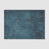 Mercury Blue Konstellation Star Map Perchment Seidenpapier (Vorderseite)
