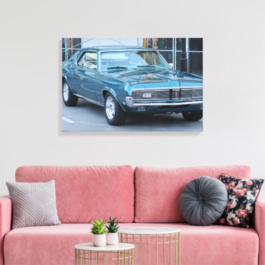 Mercury Cougar Classic-Auto gedehnte Leinwand Druc (Insitu (Wohnzimmer))