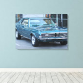 Mercury Cougar Classic-Auto gedehnte Leinwand Druc (Insitu (Holzboden))