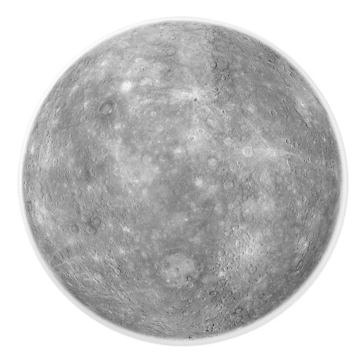 Mercury Craters Sonnensystem Planet Virgo Moon Keramikknauf (Vorderseite)