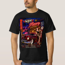 Mercury Customs Vintage Pin-Up Hot Rod Herren T-Sh