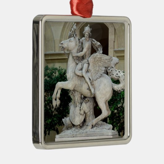 Mercury, das Pegasus reitet Silbernes Ornament (Rechts)