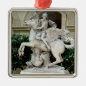 Mercury, das Pegasus reitet Silbernes Ornament (Vorne)