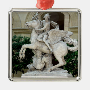 Mercury, das Pegasus reitet Silbernes Ornament